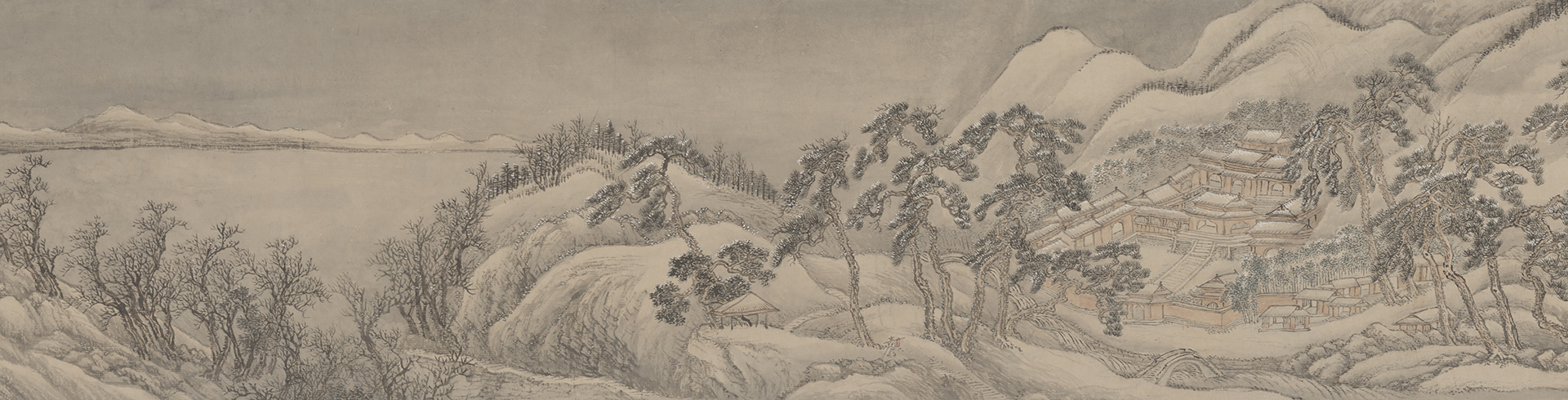 图片[1]-Wang Hui Hanjiang Snow Image Scroll-China Archive